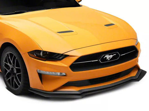 2018-2023 Mustang Track Package Front Splitter Lip; Matte Black