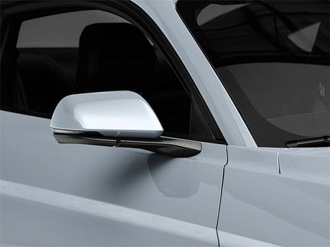 2015-2023 Mustang SpeedForm Door Mirror Trim; Carbon Fiber Style