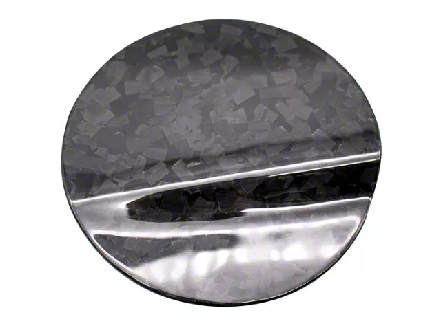 2015-2023 Mustang Gas Door Cover; Forged Carbon Fiber