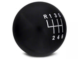 2011-2014 Modern Billet Retro Style 6-Speed Shift Knob; Black