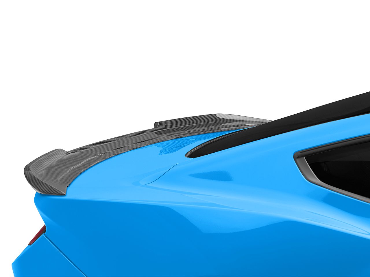 2024-2026 Ford Mustang V-Style Rear Spoiler; Carbon Fiber