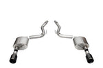 2024-2025 Mustang GT w/o Active Exhaust Corsa Performance Sport Axle-Back Exhaust with Straight Cut Black Tips