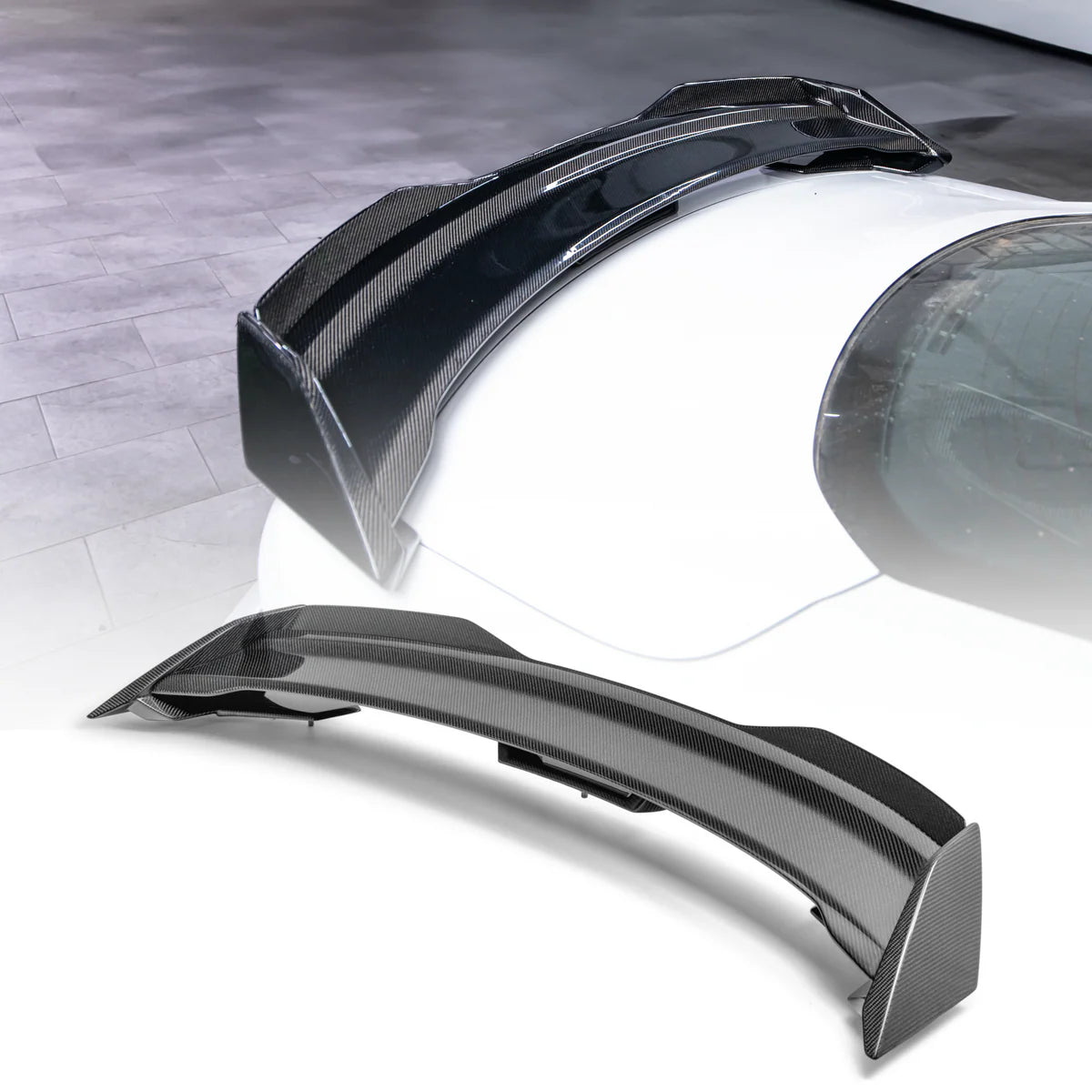 2024-2026 Mustang S650 Dark Horse Rear Spoiler Gloss Carbon Fiber 2pcs