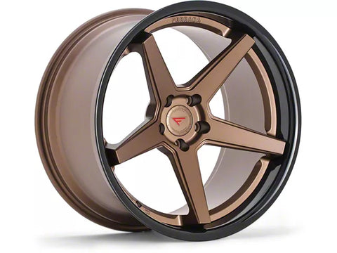 2015-2025 Ferrada Wheels FR3 Matte Bronze with Gloss Black Lip Wheel; 19x8.5; 15mm Offset