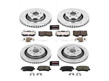 15-20 Mustang GT w/o Performance Pack; EcoBoost w/ Performance PackPowerStop Z23 Evolution Sport Brake Rotor and Pad Kit; Front and Rear