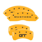 2005-2009 MGP Brake Caliper Covers with GT Logo; Yellow; Front and Rear