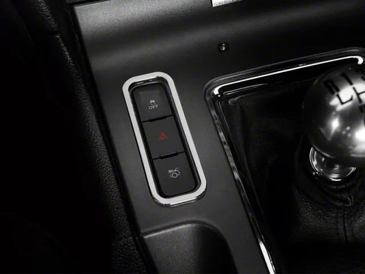 2010-2014 Modern Billet Console Button Bezel Chrome