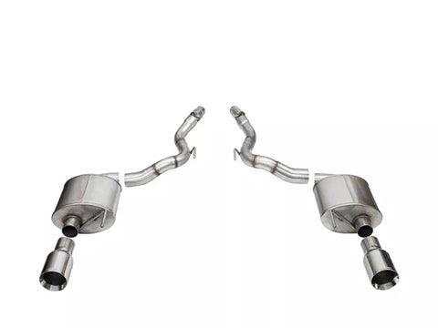 2024-2025 Mustang GT Convertible w/o Active Exhaust Corsa Performance Sport Axle-Back Exhaust with Straight Cut Polished Tips