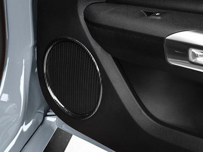 2015-2023 Mustang SpeedForm Door Speaker Trim; Carbon Fiber Style