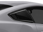 2015-2023 Mustang Quarter Window Scoops; Gloss Black