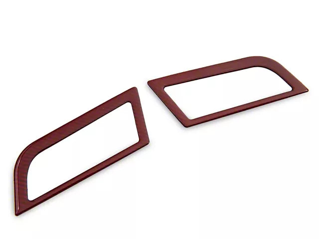 2015-2023 Mustang SpeedForm Outer HVAC Vent Trim; Red Carbon