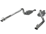 1999-2004 Mustang GT, Mach 1 Flowmaster American Thunder Cat-Back Exhaust System; Stainless Steel