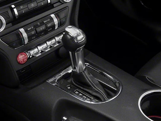 2015-2023 Mustang SpeedForm Automatic Shifter Trim; Carbon Fiber Style