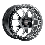 2005-2026 Mustang Weld Racing Solana Beadlock 1-Piece Gloss BLK MIL DIA Wheel - 17x10 with 5x114.3 Bolt, 7.38BS, ET 48