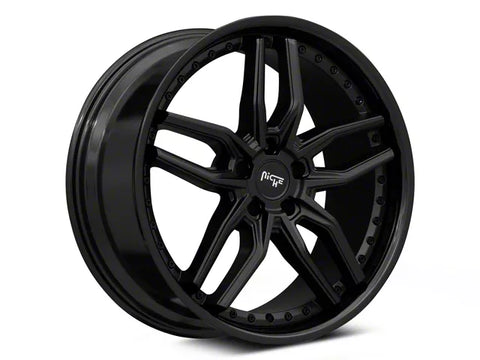 2005-2025 Niche Methos Gloss Black with Matte Black Lip Wheel; 20x9; 35mm Offset