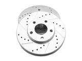 1994-2004 C&L Super Sport Cross-Drilled and Slotted Rotors; Front Pair