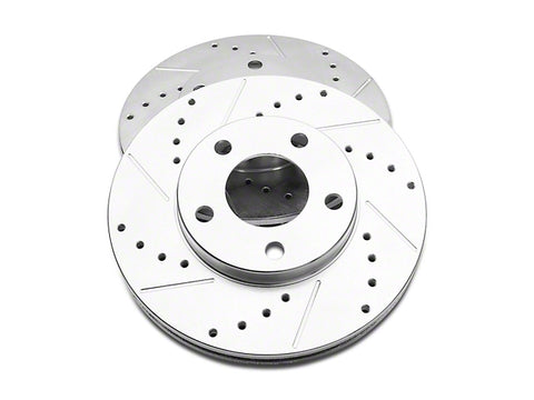 1994-2004 C&L Super Sport Cross-Drilled and Slotted Rotors; Front Pair