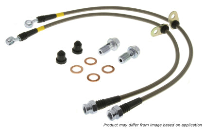 2005-2014 StopTech Stainless Steel Braided Brake Line Kit; Front