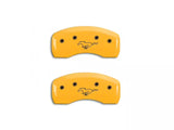 1994-1998 MGP Brake Caliper Covers with Running Pony Logo; Yellow; Front and Rear