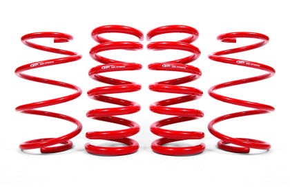 2015-2025 Mustang w/o MagneRide BMR Front and Rear Lowering Springs; Drag Version; Red