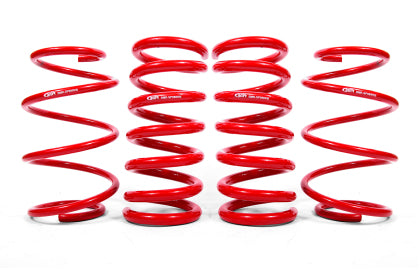 2015-2025 Mustang w/o MagneRide BMR Front and Rear Lowering Springs; Drag Version; Red