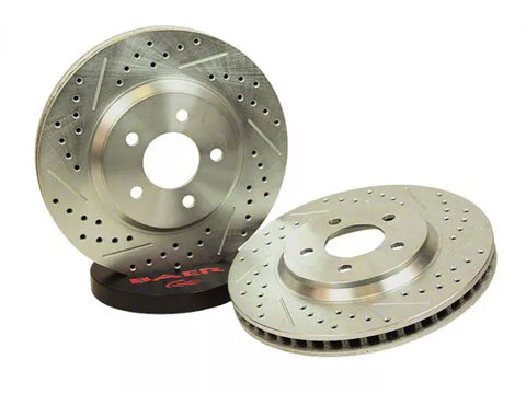 1979-1981 Mustang GHIA; 1981 Mustang Cobra Baer Sport Drilled and Slotted Rotors; Front Pair