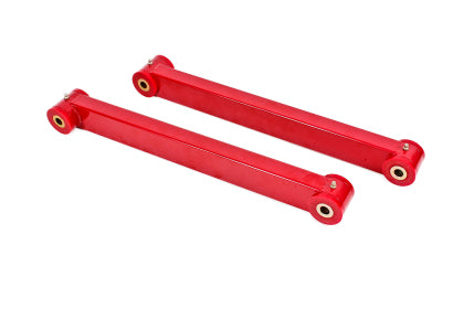 2005-2014 BMR Non-Adjustable Boxed Rear Lower Control Arms; Polyurethane Bushings; Red