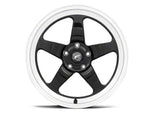 2005-2025 Forgestar D5 Drag Black Machined Wheel; Rear Only; 18x10; 42mm Offset