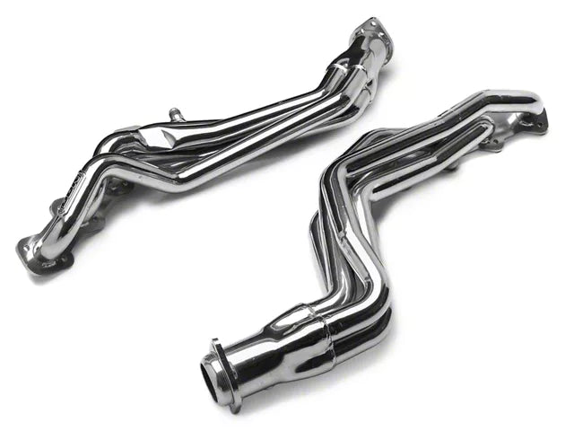 1996-2004 Mustang GT w/ Manual Trans BBK 1-5/8-Inch Long Tube Headers; Polished Silver Ceramic