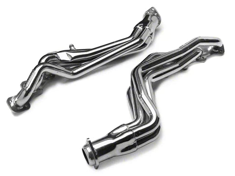 1996-2004 Mustang GT w/ Manual Trans BBK 1-5/8-Inch Long Tube Headers; Polished Silver Ceramic