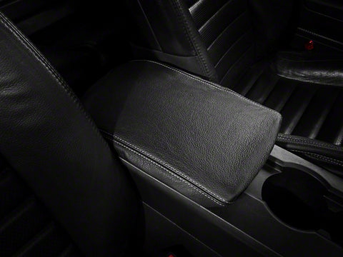 2005-2009 Premium Leather Armrest Cover; Silver Stitching