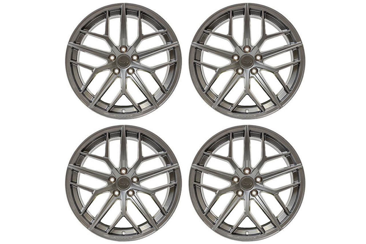 2005-2025 Steeda Mustang Trident Gloss Titanium Square Wheel Package - 19x10
