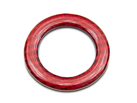 2010-2014 Igntion Cylinder Trim; Red Carbon