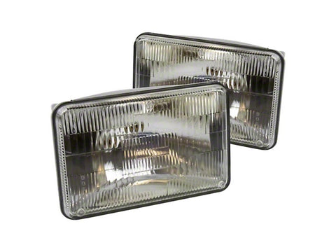 1979-1986 High Beam Headlights; Chrome Housing; Clear Lens