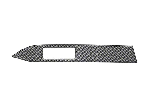 2015-2023 Mustang Passenger Side Glove Box Accent Accent Trim; Domed Carbon Fiber