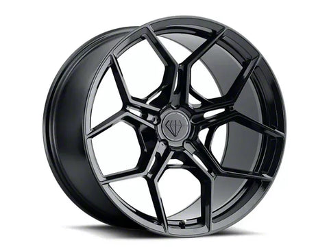 2005-2025 Blaque Diamond Wheels BD-F25 Gloss Black Wheel; 19x10; 40mm Offset