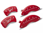 2005-2009 MGP Brake Caliper Covers with GT Logo; Red; Front and Rear