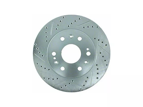 1979-1981 2.3L, 2.8L, 3.3L Mustang StopTech Sport Drilled and Slotted Rotor; Front Driver Side