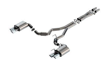 2024-2025 Mustang GT w/ Active Borla S-Type Cat-Back Exhaust with Chrome Tips