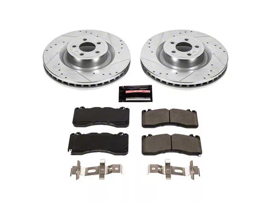 2015-2023 Mustang GT w/ Performance Pack PowerStop Z23 Evolution Sport Brake Rotor and Pad Kit; Front