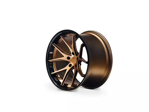 2005-2025 Ferrada Wheels FR2 Matte Bronze with Gloss Black Lip Wheel; 19x9.5; 20mm Offset