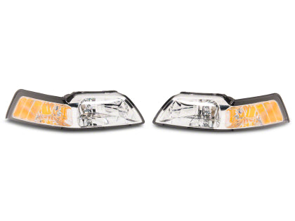 1999-2004 Raxiom Axial Series OEM Style Replacement Headlights; Chrome Housing; Clear Lens