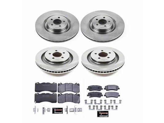 2015-2023 Mustang GT w/ Performance Pack PowerStop Track Day Brake Rotor and Pad Kit; Front and Rear
