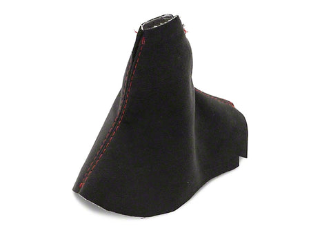 2015-2023 Mustang Premium Black Alcantara Manual Shift Boot with Red Stitching