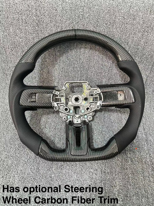 2018-2023 Mustang CUSTOM Carbon Fiber Steering Wheel - Carbon Fiber