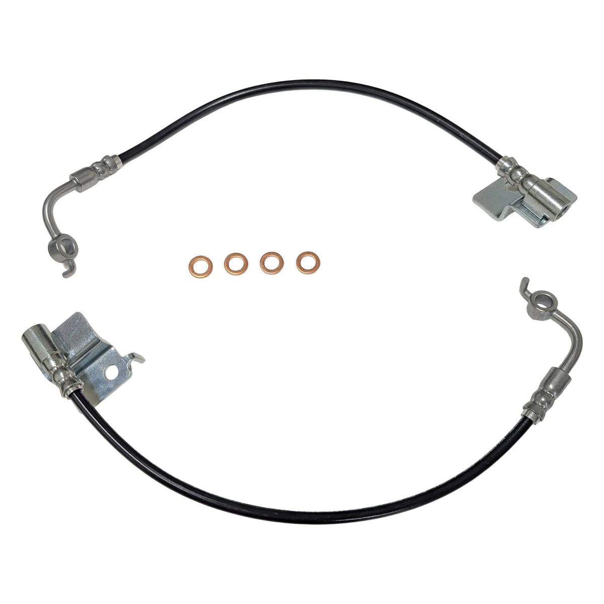 2024-2026 Mustang J&M Front Stainless Steel Braided Brake Line Kit - Non-MagneRide