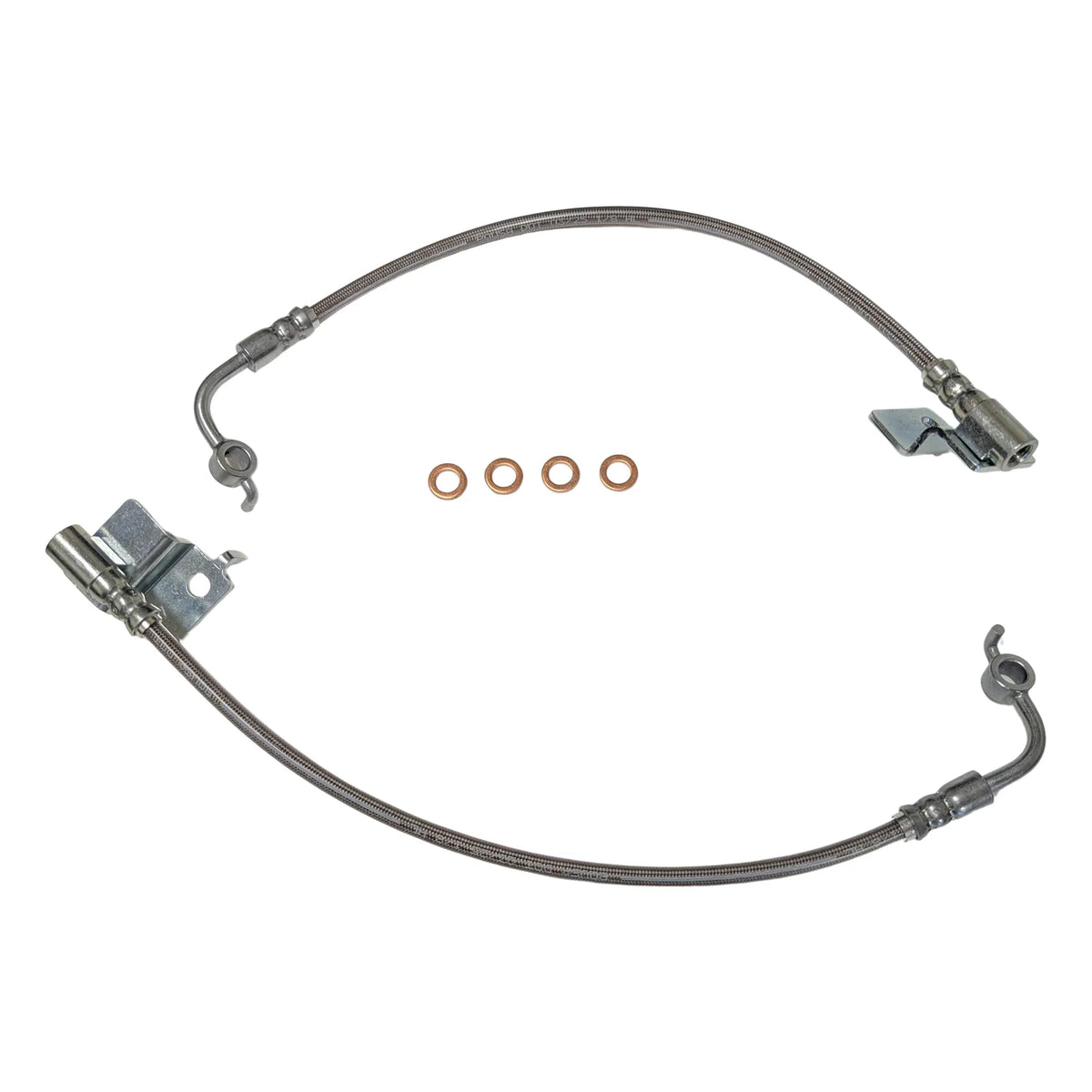 2024-2026 Mustang J&M Front Stainless Steel Braided Brake Line Kit - Non-MagneRide