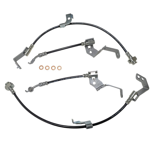 2024-2026 Mustang J&M Rear Stainless Steel Braided Brake Hose Kit Fits Brembo