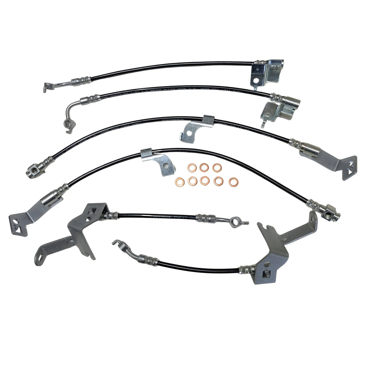 2024-2026 Mustang J&M Full Front Rear Stainless Steel Braided Brake Line Kit Non Magneride & Brembo