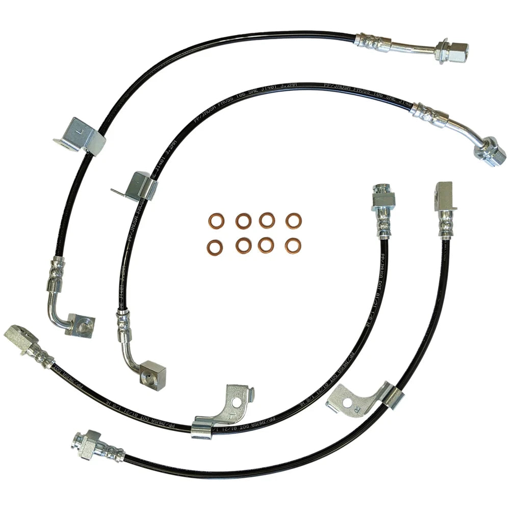 2018-2023 Mustang GT/EcoBoost/Mach 1 With MagneRide J&M Front & Rear Stainless Steel Brake Hose Kit